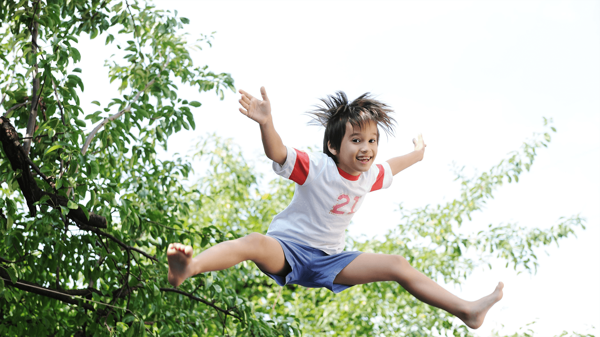 I Am Active kid jumping