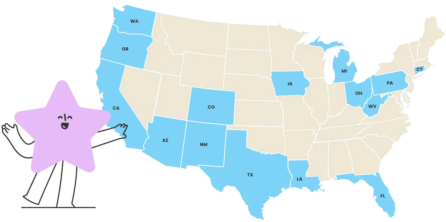 Map of active Healthy LifeStars programs across the country